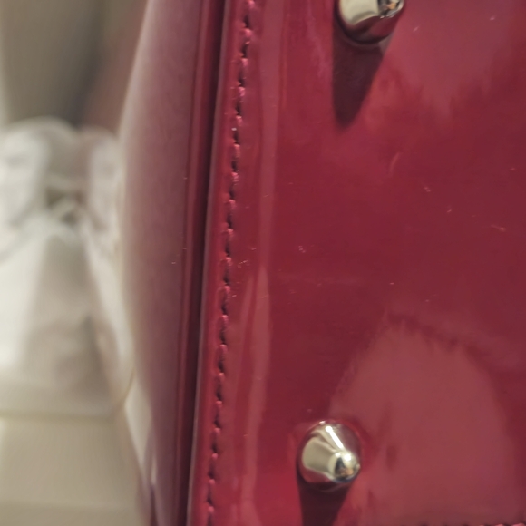 Christian Dior Lady Dior Quilt Cannage Patent in Medium size Red - Picture 5 of 7